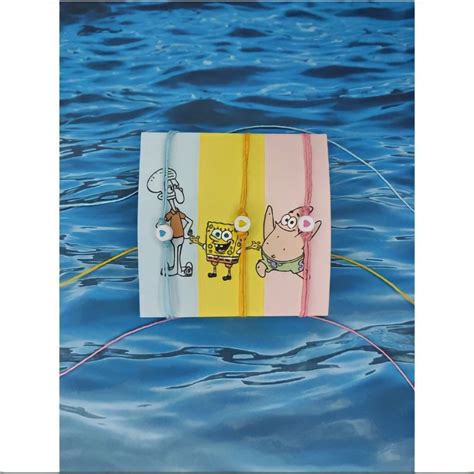 Pulseiras Trio Amizade Bob Esponja Patrick Lula Molusco Shopee Brasil