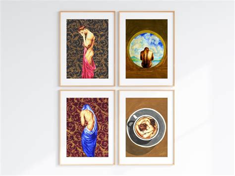 Set Of Gay Art Prints Male Nude Limited Edition Of A Naked Gay Art Print Full Frontal Nudity