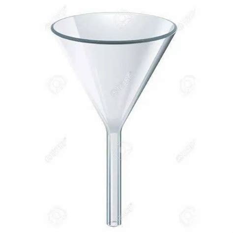 Transparent Conical Glass Funnel For Laboratory Size Dimension 25 Mm