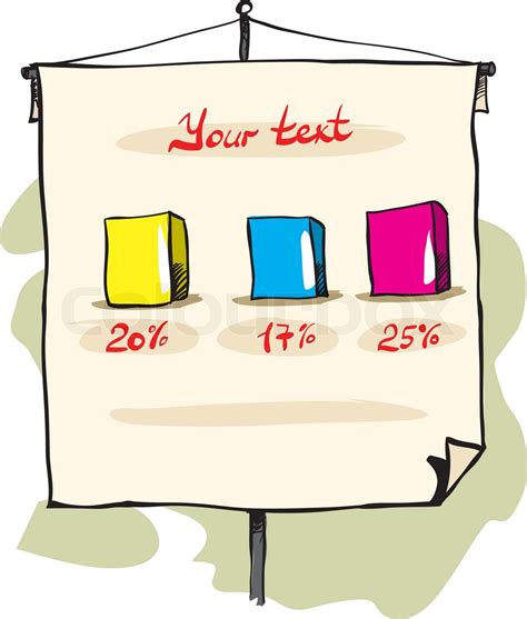 flip chart   diagrams stock vector colourbox