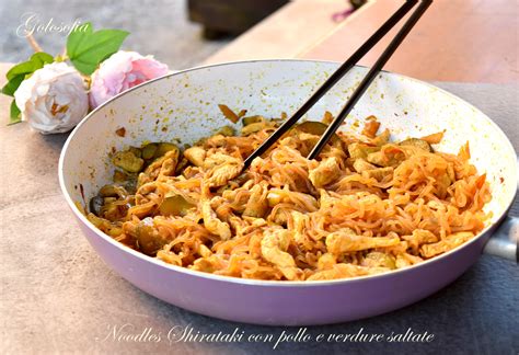 Noodles Shirataki Con Pollo E Verdure Saltate Ricetta Squisita E Leggera