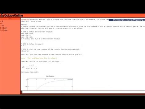 Plot A Transfer Function With A Certain Gain K G Tf Num Den Then