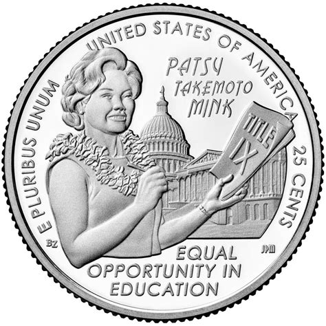 2024 S HON PATSY TAKEMOTO MINK 99 9 Silver 25c DCAM Quarter From Proof