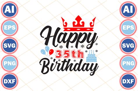 Happy 35th Birthday Graphic By Designhome · Creative Fabrica