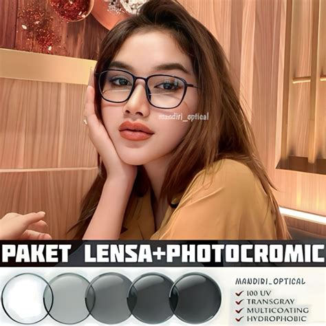 Jual Kacamata Wanita Paket Frame Lensa Photocromic Kacamata Minus