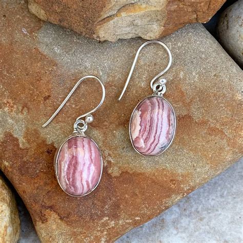 Rhodochrosite And Sterling Silver Earrings Gle Good Living Essentials