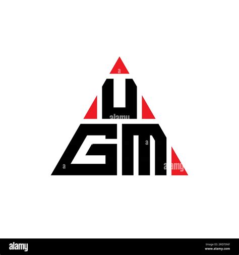 Ugm Triangle Letter Logo Design With Triangle Shape Ugm Triangle Logo