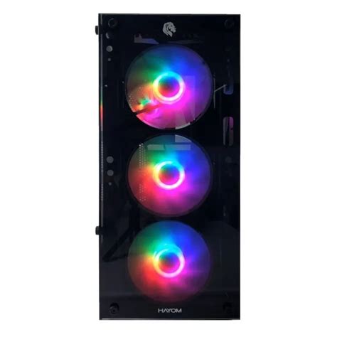 Gabinete Gamer Hayom GB1749 Mid Tower RGB ATX Lateral E Frontal Em