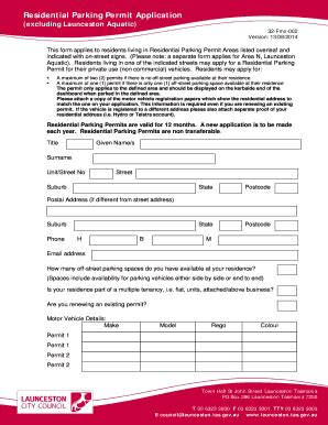 Parking Permit Launceston 2014-2024 Form - Fill Out and Sign Printable PDF Template | airSlate ...