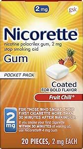 Amazon Nicorette 2 Mg Nicotine Gum To Help Stop Smoking Fruit