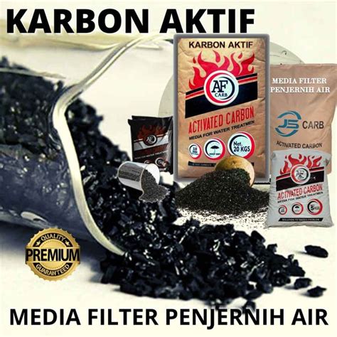 Pasir Carbon Aktif Media Filter Saringan Air Minum Sumur Tabung Tandon