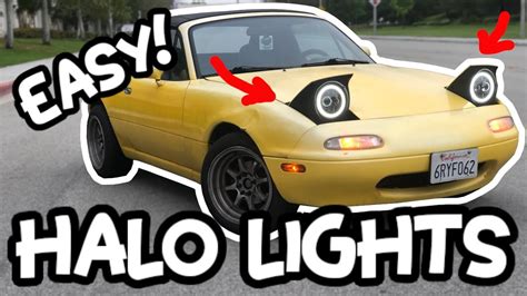 How To Install Led Halo Lights Detailed On Miata Youtube