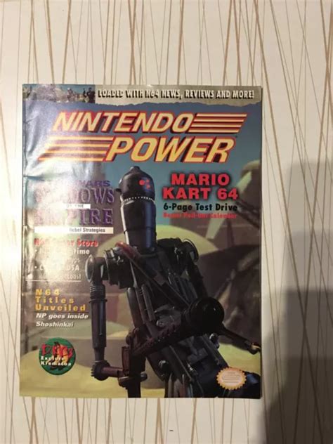 Nintendo Power Magazine 92 With Mario Kart 64 Calendar Poster N64 £29