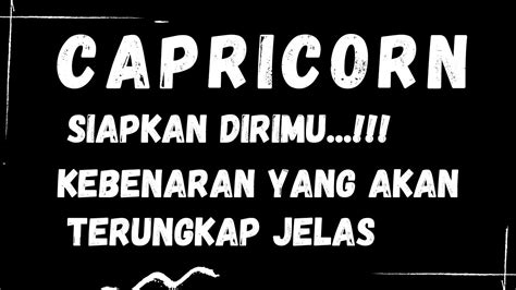 Capricorn Siapkan Dirimu Kebenaran Yang Akan Terungkap Jelas Capricorn