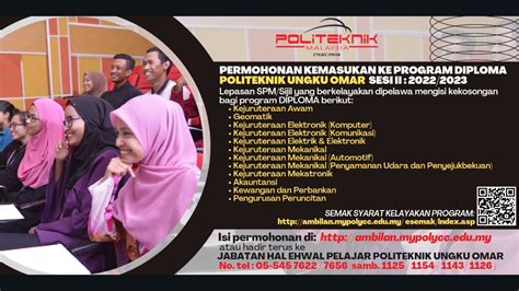 JOM MASUK POLITEKNIK UNGKU OMAR – Portal Politeknik Ungku Omar