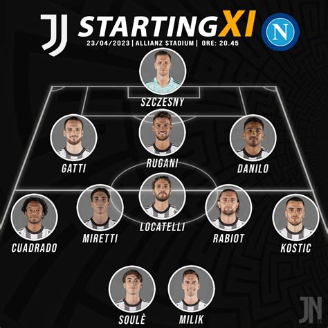 Juve Napoli Le Formazioni Ufficiali Del Big Match