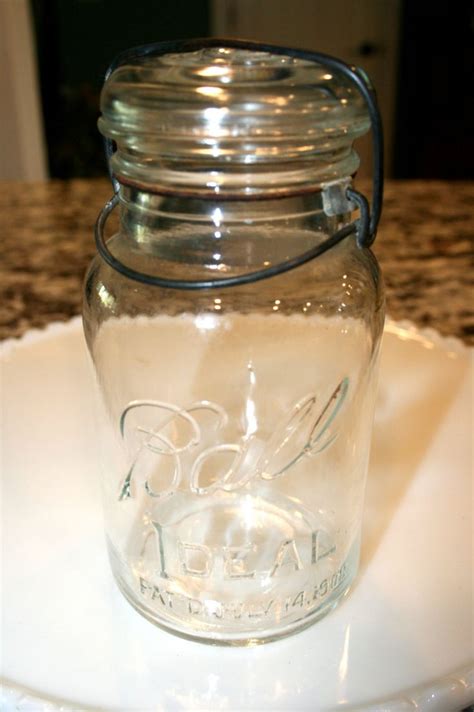 Antique Ball Ideal Jarglass Lid Canning Jarpatd July Etsy Jar Canning Jars Ball Jars