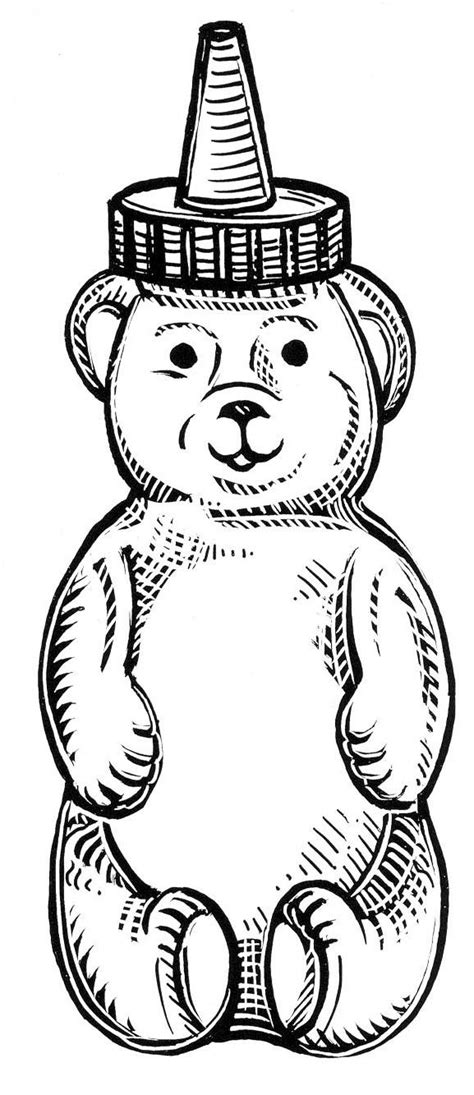 Honey Bear Container Bottle Tattoo Bottle Drawing Honey Bear Bottle