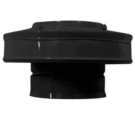 Active Ventilation In Dia Aluminum Vent Pipe Cap In Black Vpc Bl