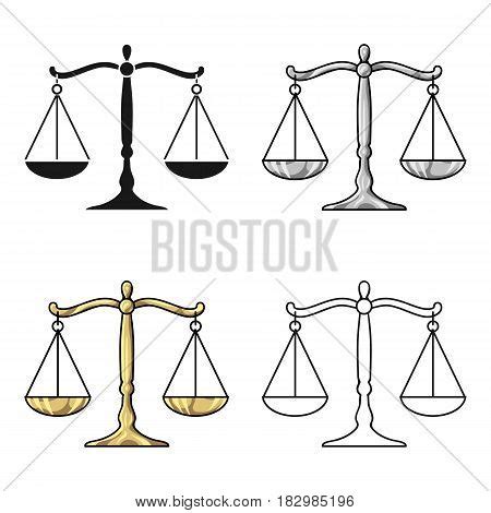 Scales Justice Icon Vector Photo Free Trial Bigstock