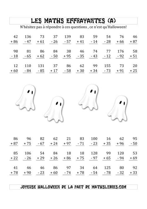 Exercices Maths Halloween