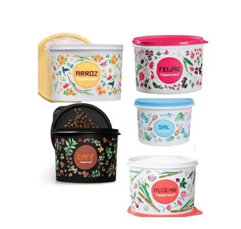 Tupperware Kit Mantimento Floral Pe As C Arroz Kg Porta