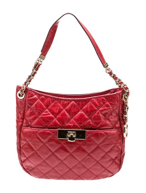 Michael Michael Kors Leather Chain Link Shoulder Bag Red Shoulder Bags Handbags Wm5152117