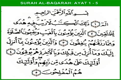 Hukum Tajwid Surat Al Baqarah Ayat 1 5 Lengkap Dengan Penjelasan Dan Cara Membaca