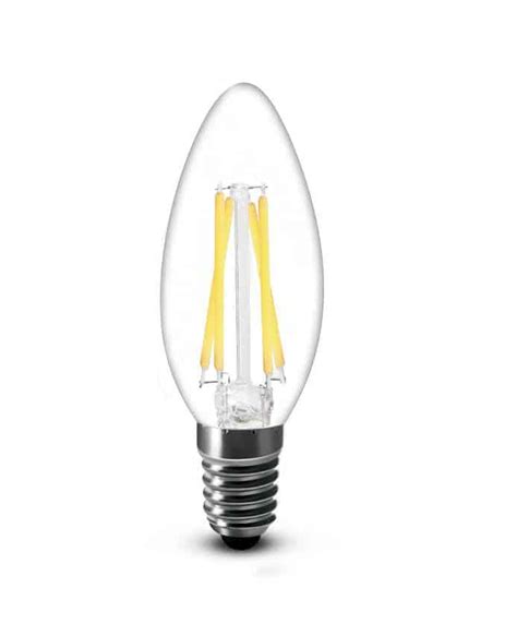 E14 Filament LED Kaars 4W 2700k Warm Wit Dimbaar Yarled