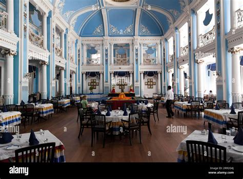 Restaurant Lalitha Mahal Palace Hotel Mysore Karnataka India Stock