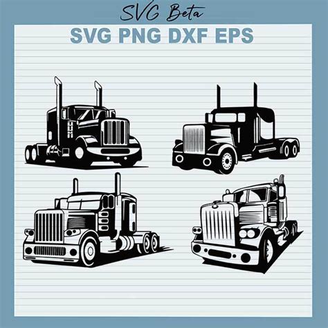 Semi Truck Bundle Svg Semi Truck Svg Truck Svg Bundle Svg Bundle