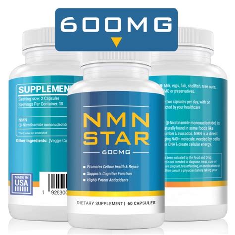 Buy NMN STAR Capsules Boost NAD Levels DNA Repair Anti Aging