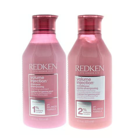 Redken Volume Injection Shampoo And Conditioner Bodifying Complex With