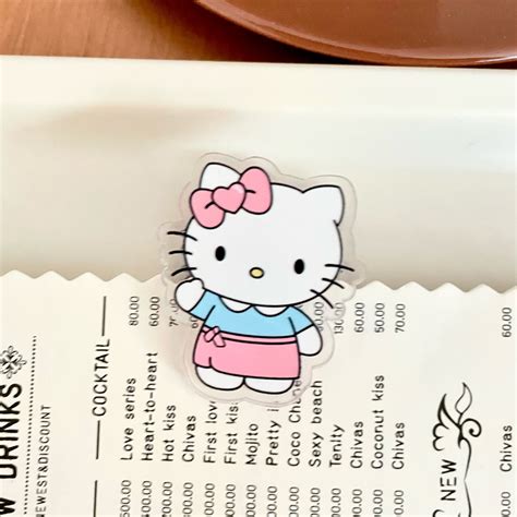 Misskitty Sanrio Kitty Rice Varnish Embossed Kuromi Pochacco My Melody Cinnamoroll Sealing Clip