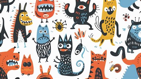 A Series Of Cats With Different Colored Faces And The Words Cats