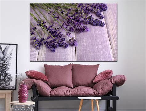 Lavendel Wand Dekor Blumen Wand Kunst Sets Tisch Kunst Druck Etsy