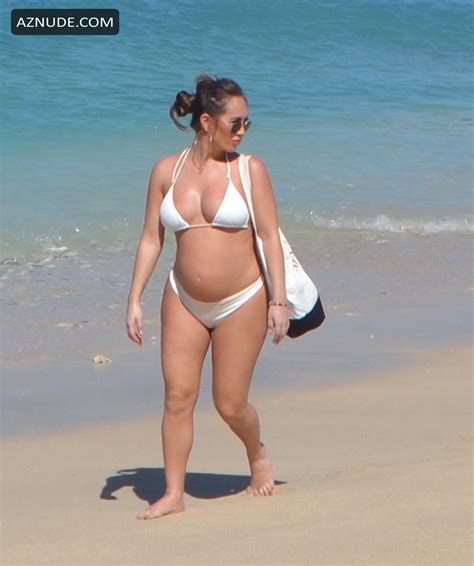 Lauryn Goodman In A White Two Piece Bikini At The Beach In Santa Cruz De Tenerife AZNude