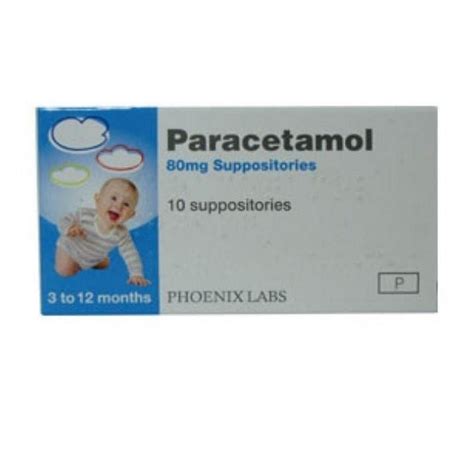 Paracetamol 80mg Suppositories 10 Pack Osullivans Pharmacy