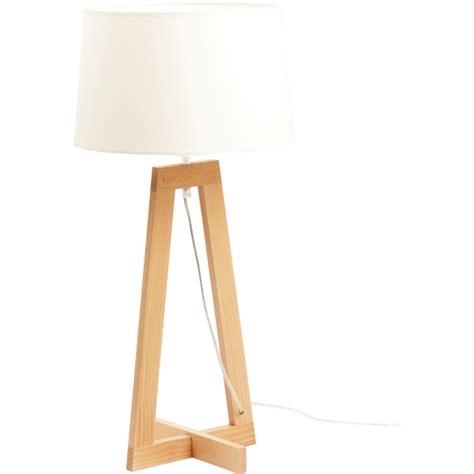 Aluminor Lampe Poser Sacha Bois Et Blanc