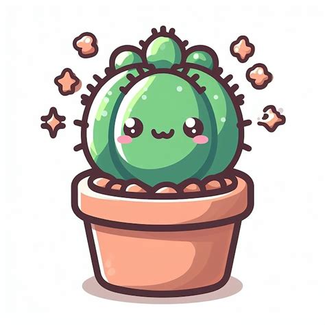 Lindo cactus suculento una ilustración vectorial dibujada a mano