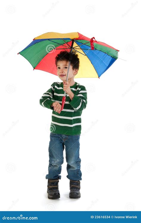 Child with umbrella stock photo. Image of black, hair - 23616534