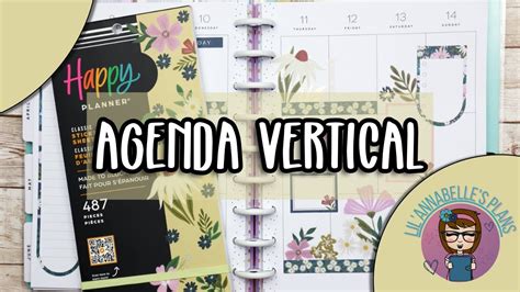 Planea Conmigo Agenda Vertical Happy Planner Youtube