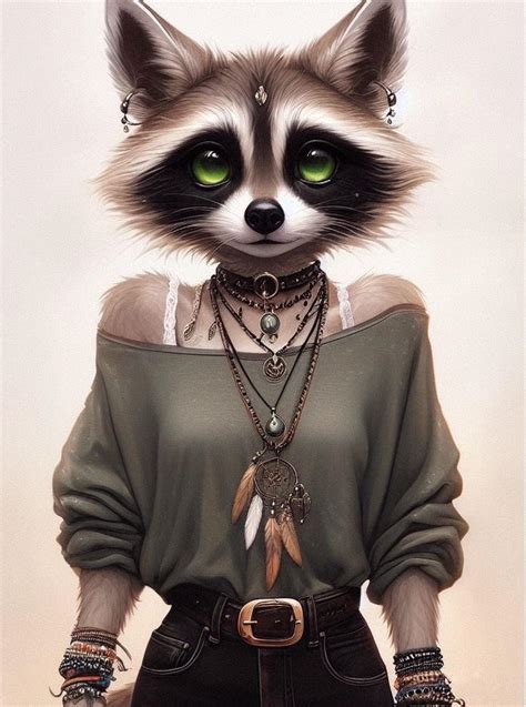 Furry Anthro Raccoon Girl By Dumpsterfireraccoon On Deviantart