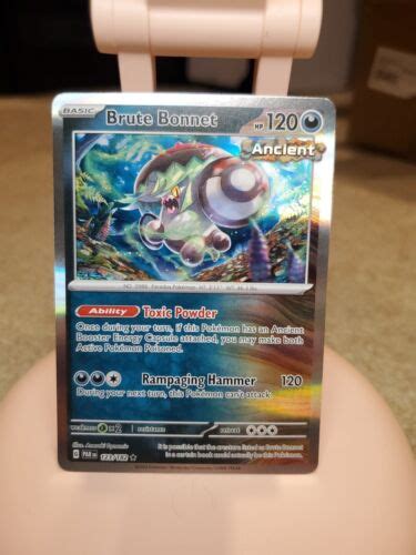 Brute Bonnet 123 182 Holo Rare Paradox Rift Pokemon TCG Pack Fresh Near