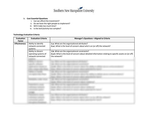 SOLUTION Cyb 220 Module Five Technology Evaluation Criteria Studypool