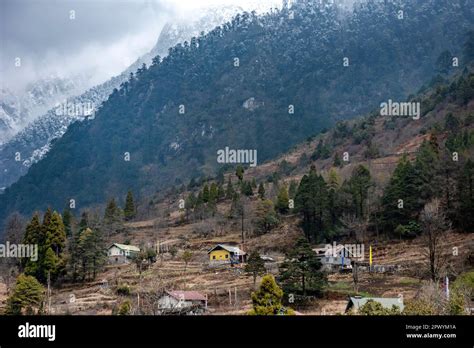 Lachung Is A Town And Hill Station In Northeast Sikkim India It Is