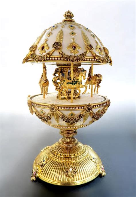 Large Faberge Imperial Musical Carousel Egg