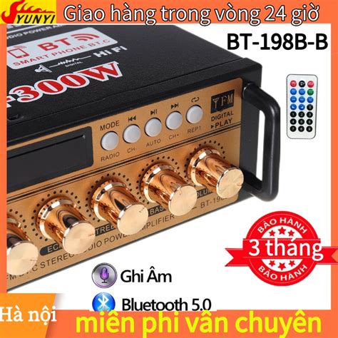 Mua Amply Mini Bluetooth Karaoke Ghi Âm BT198B B Âm ly Công Suất