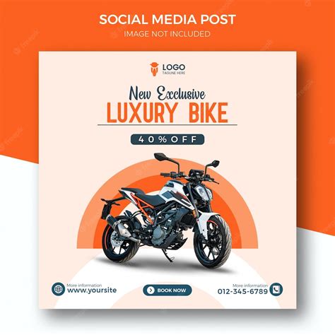 Premium Psd New Bike Social Media Post Template Design Bike Sales Template Motorcycle Banner