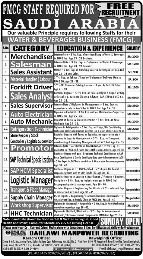 Sales And Technical Staff Required For Saudi Arabia In Saudi Arabia